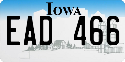 IA license plate EAD466