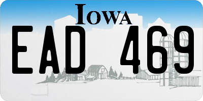 IA license plate EAD469