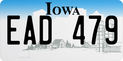 IA license plate EAD479