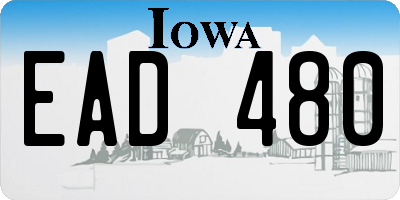 IA license plate EAD480