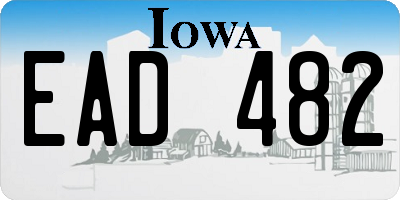 IA license plate EAD482