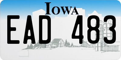 IA license plate EAD483