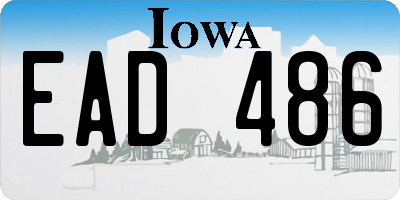 IA license plate EAD486