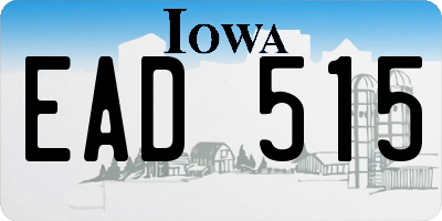 IA license plate EAD515