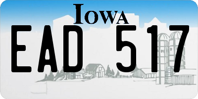 IA license plate EAD517