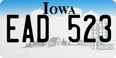 IA license plate EAD523