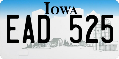 IA license plate EAD525