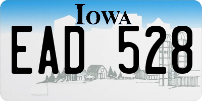 IA license plate EAD528