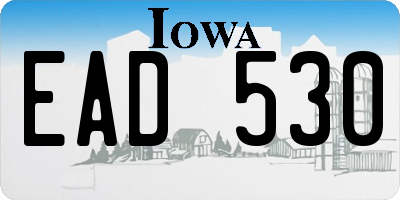 IA license plate EAD530