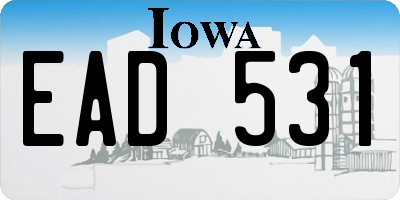 IA license plate EAD531