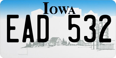 IA license plate EAD532