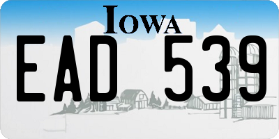 IA license plate EAD539