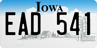 IA license plate EAD541