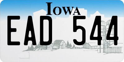 IA license plate EAD544