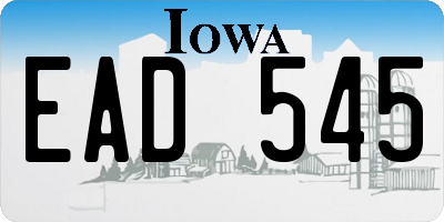 IA license plate EAD545