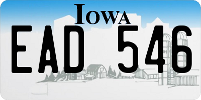 IA license plate EAD546