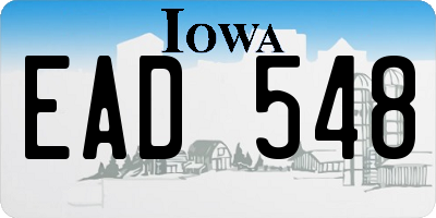 IA license plate EAD548