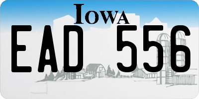 IA license plate EAD556