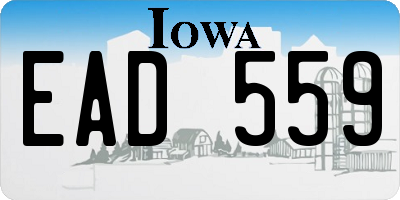 IA license plate EAD559