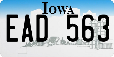 IA license plate EAD563