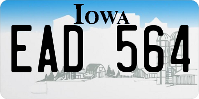 IA license plate EAD564