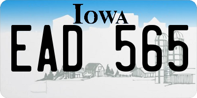 IA license plate EAD565