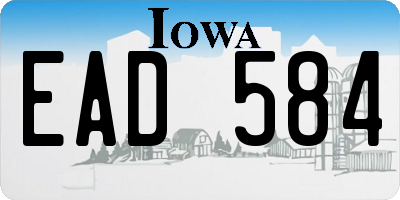 IA license plate EAD584