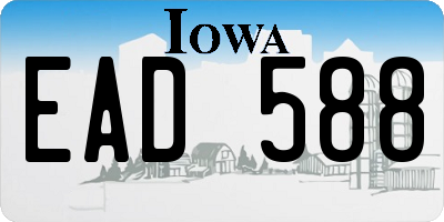 IA license plate EAD588