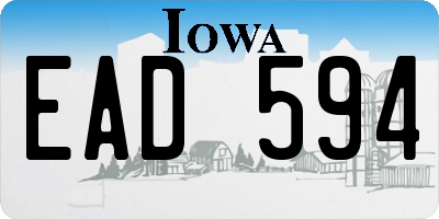 IA license plate EAD594