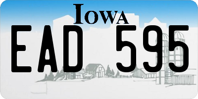 IA license plate EAD595