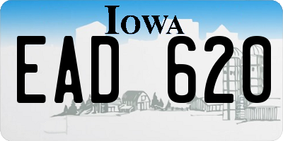 IA license plate EAD620