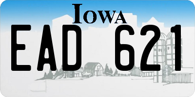 IA license plate EAD621