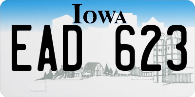 IA license plate EAD623