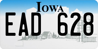 IA license plate EAD628