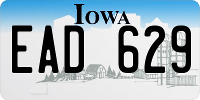 IA license plate EAD629