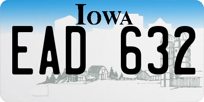 IA license plate EAD632