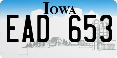 IA license plate EAD653