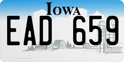 IA license plate EAD659