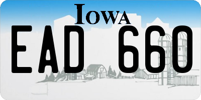 IA license plate EAD660