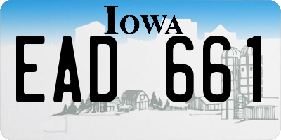 IA license plate EAD661