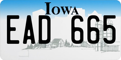 IA license plate EAD665