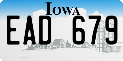 IA license plate EAD679