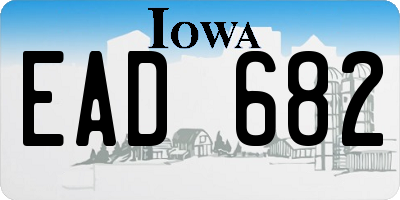 IA license plate EAD682