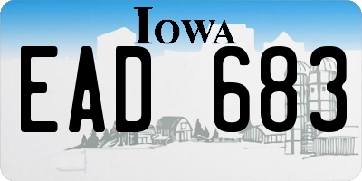 IA license plate EAD683