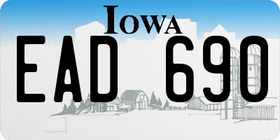 IA license plate EAD690