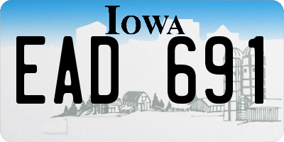 IA license plate EAD691