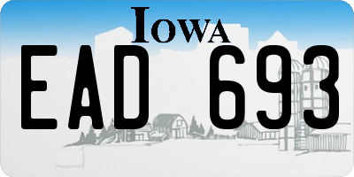 IA license plate EAD693