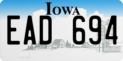 IA license plate EAD694