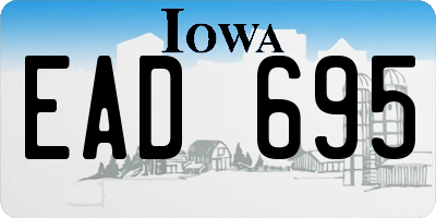 IA license plate EAD695