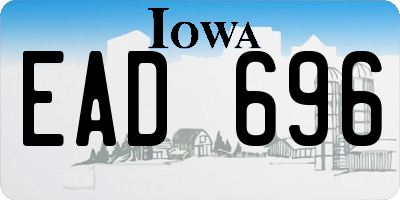 IA license plate EAD696